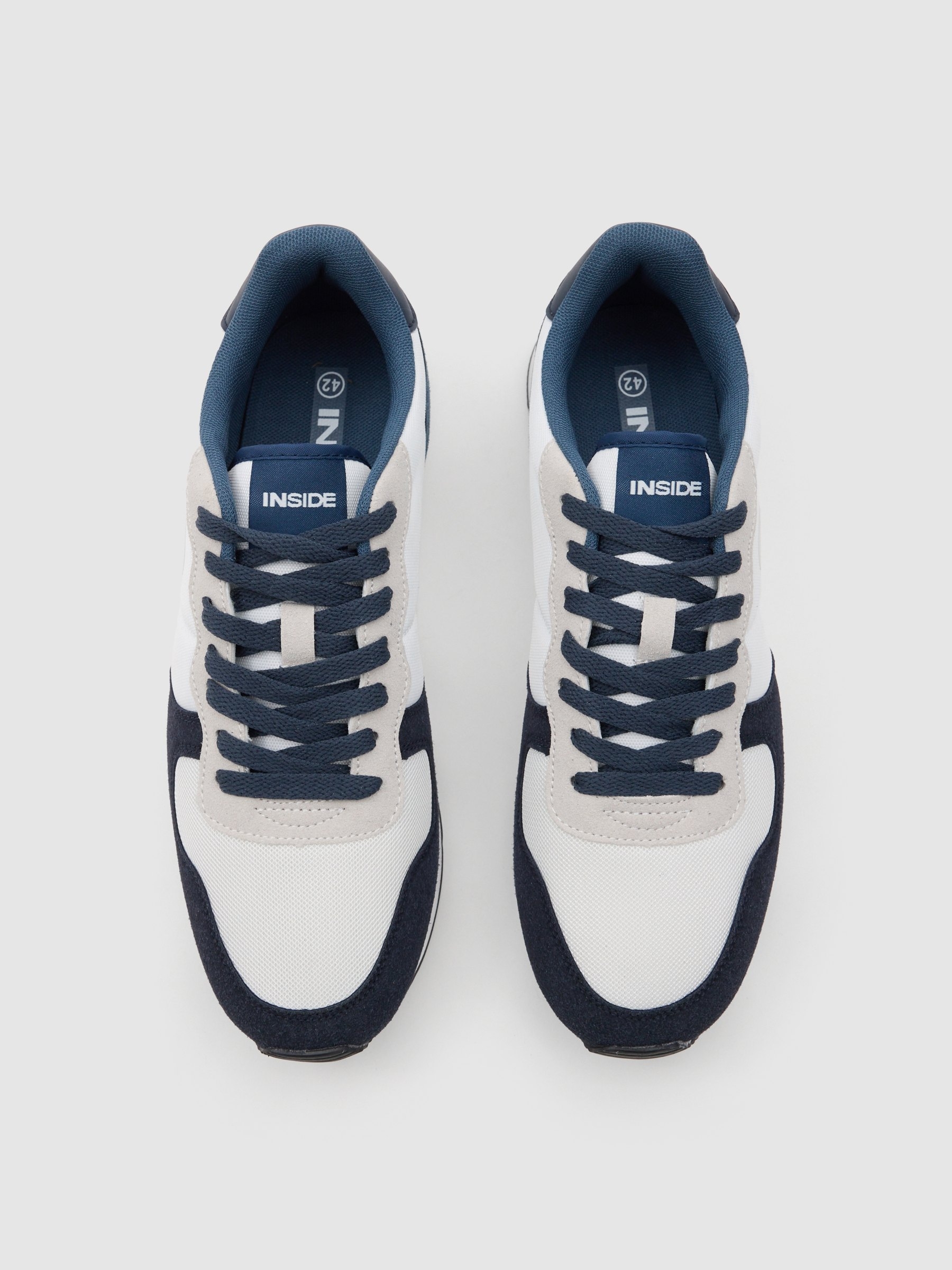 Combined basic sneaker blue/white
