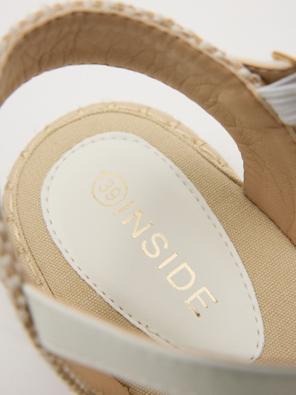 Sandália espadrille croché off white vista detalhe