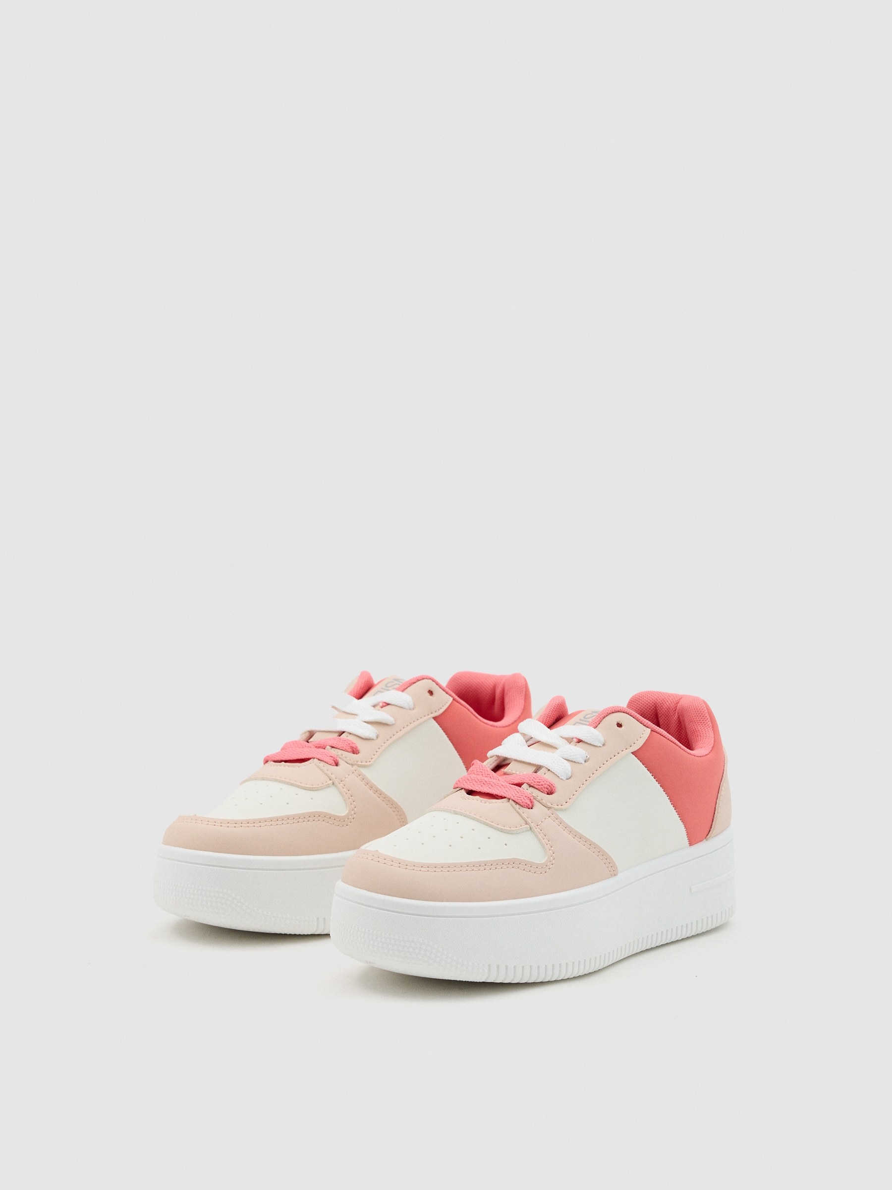 Basket platform sneaker white