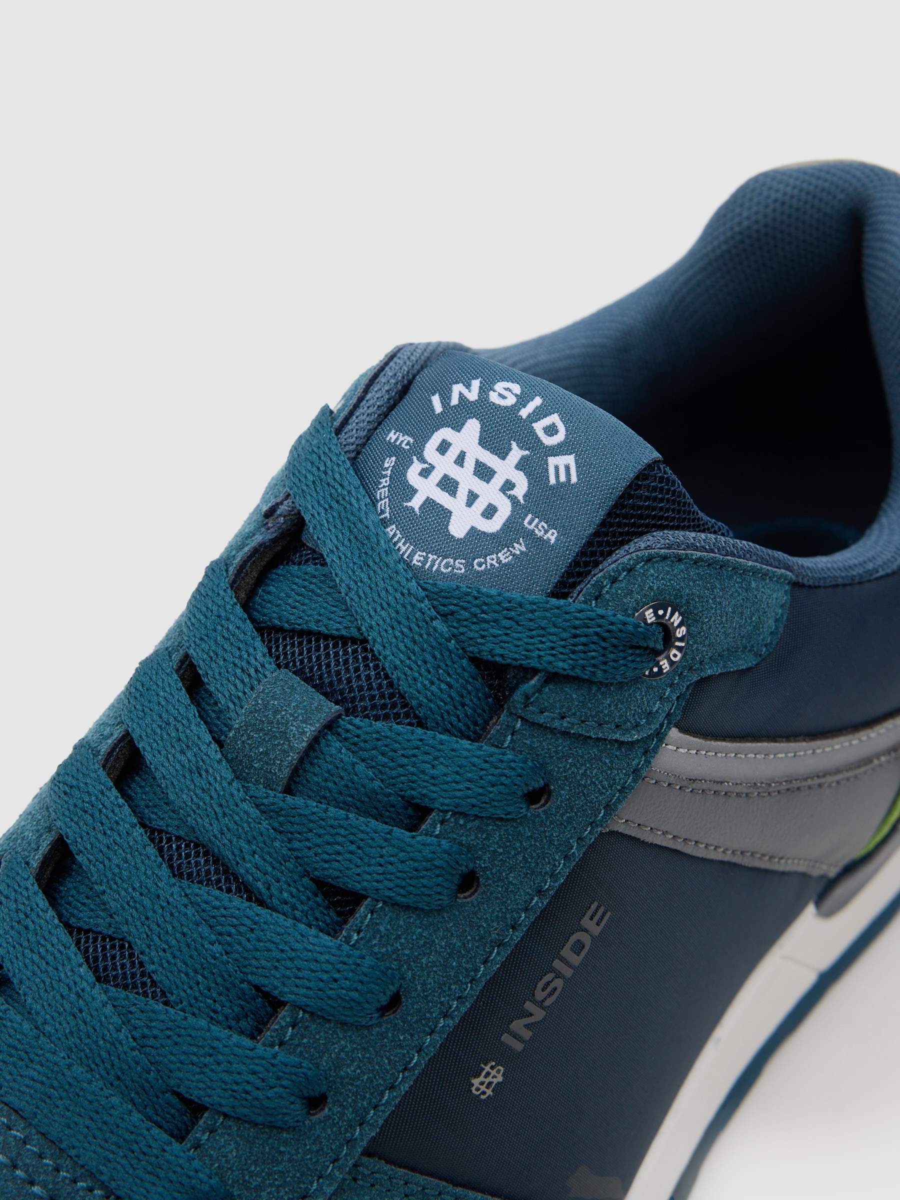 Combined nylon sneaker aquamarine