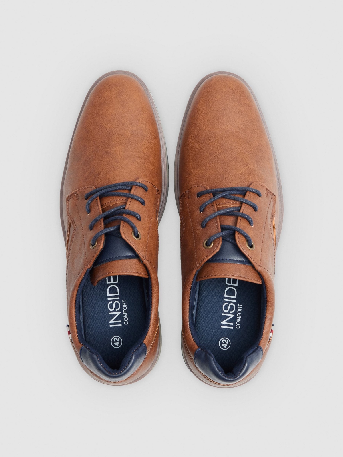 Zapato blucher polipiel marrón