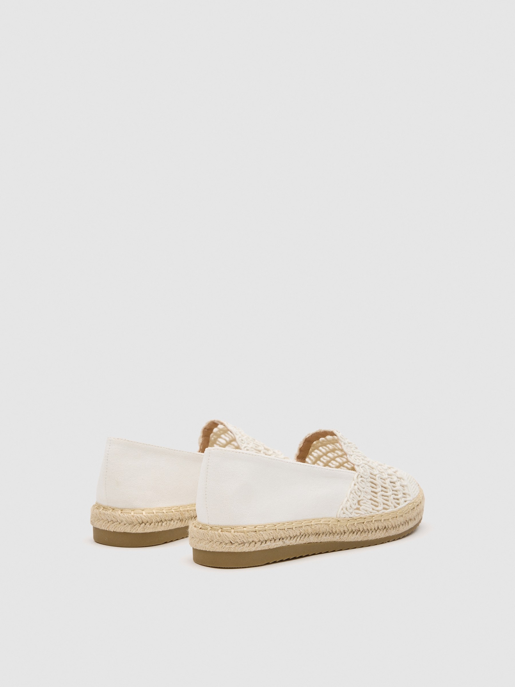 Espadrille em croché off white
