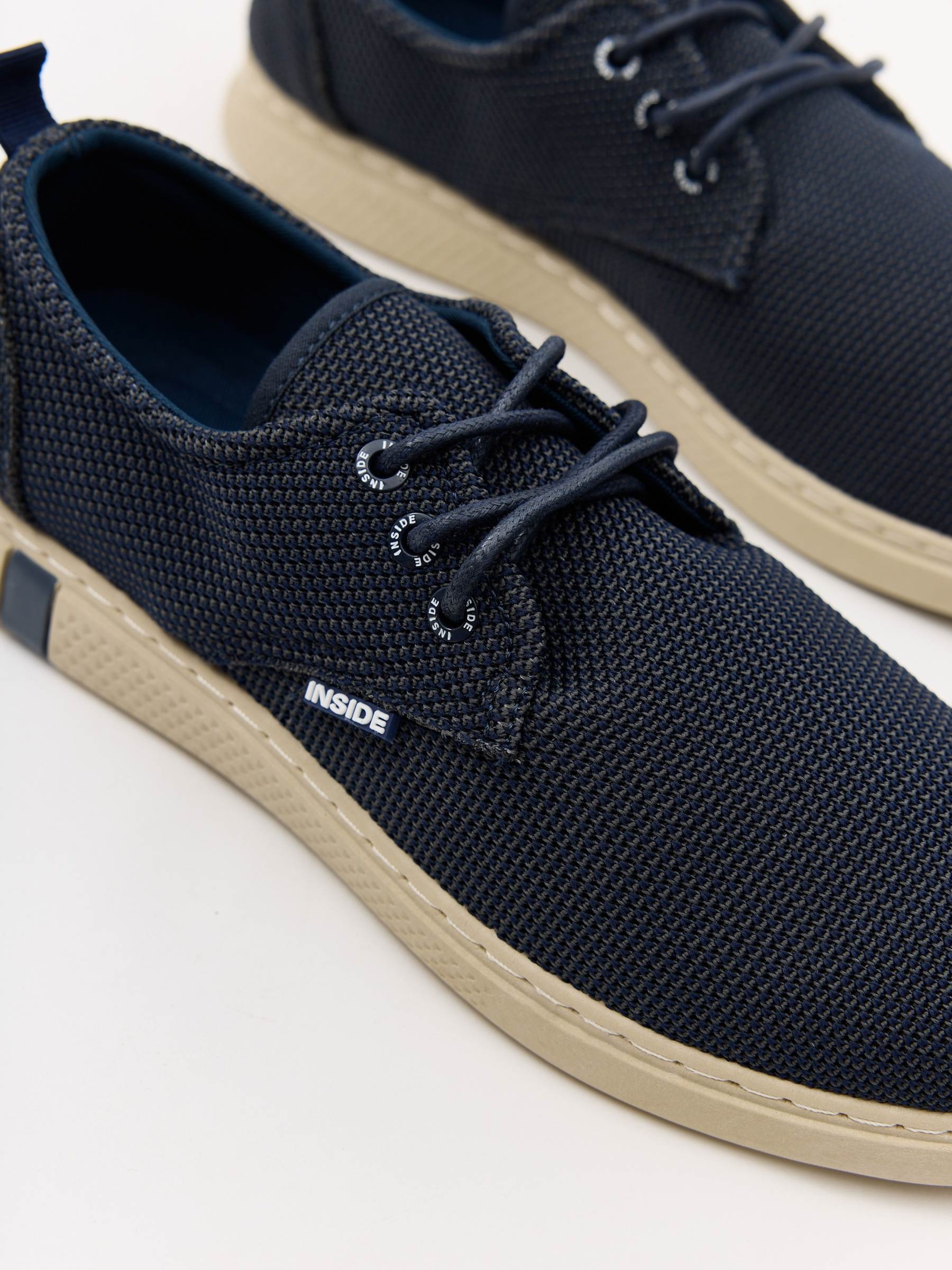 Spotted nylon sneaker dark blue