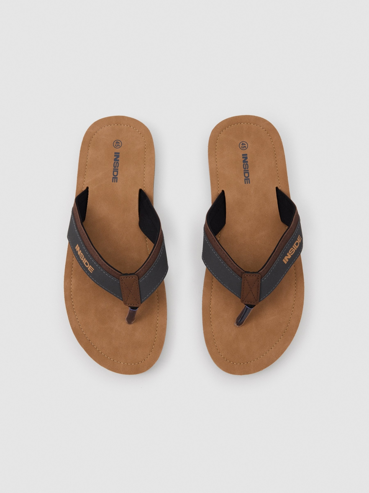 Combined sandal dark brown zenithal view
