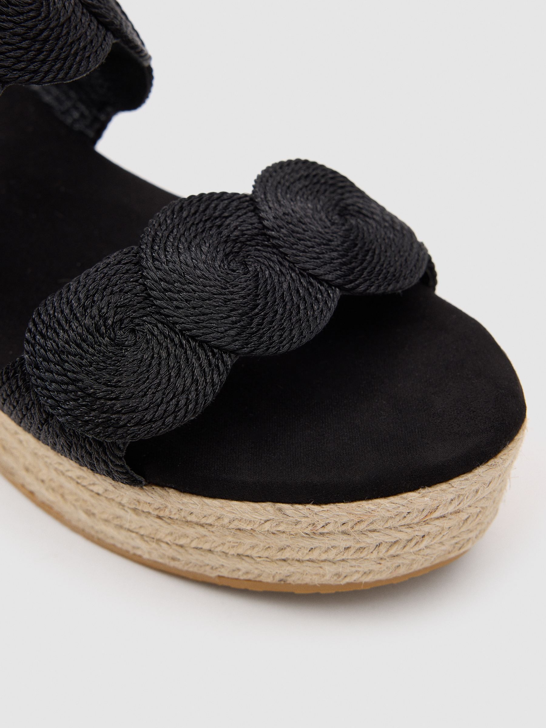 Jute wedge black