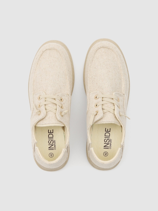 Sports boat sand zenithal view