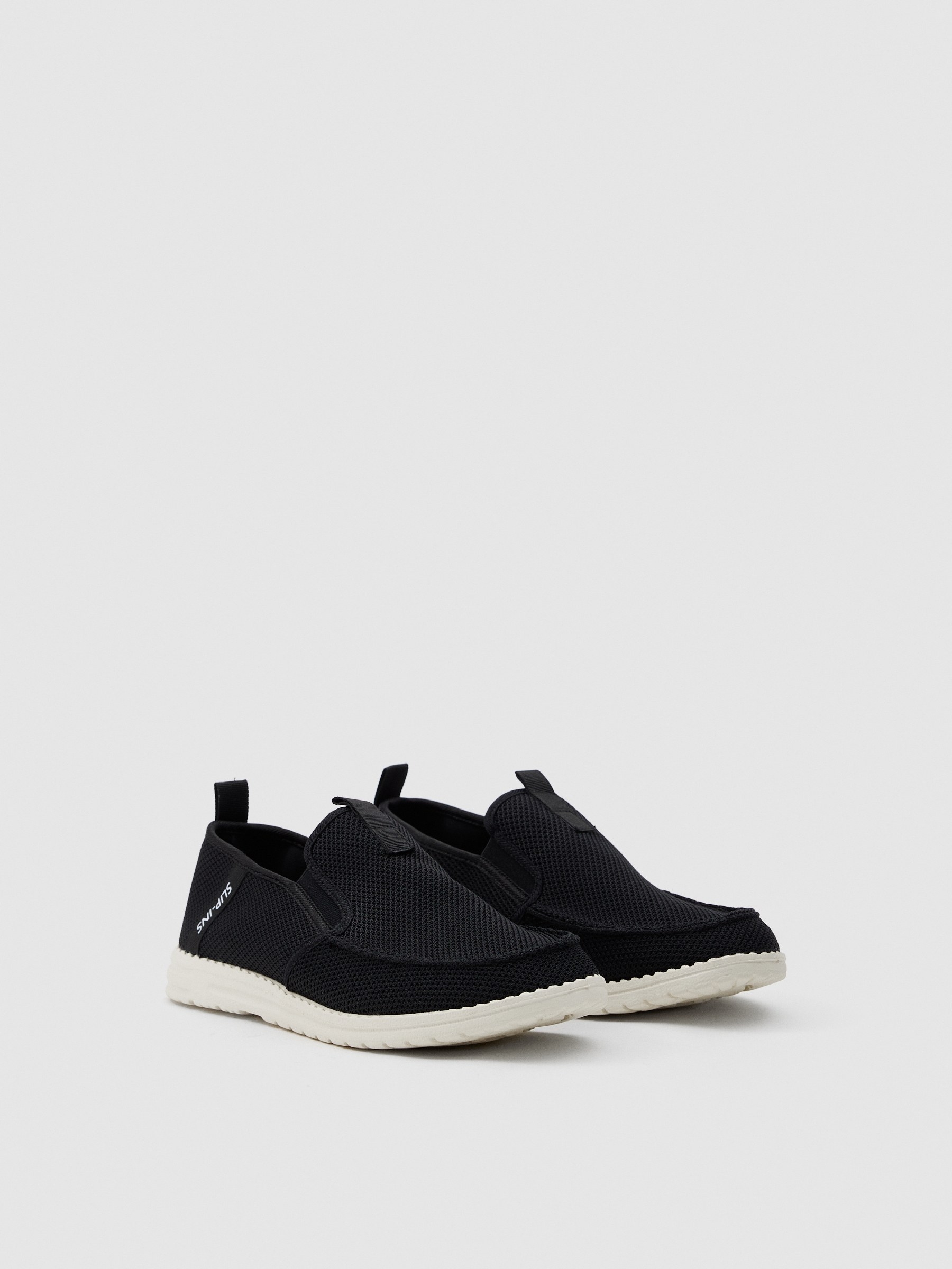 Elastic nylon sneaker black