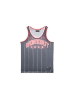 %Pto% Camiseta baloncesto rayas negro vista frontal