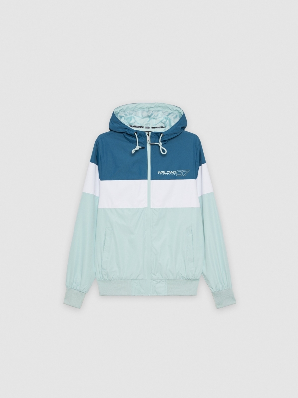  Jacket with hood green front view