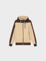 %Pto% Jacket with hood sand front view