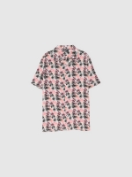 %Pto% Camisa hojas de palmera blanco vista frontal