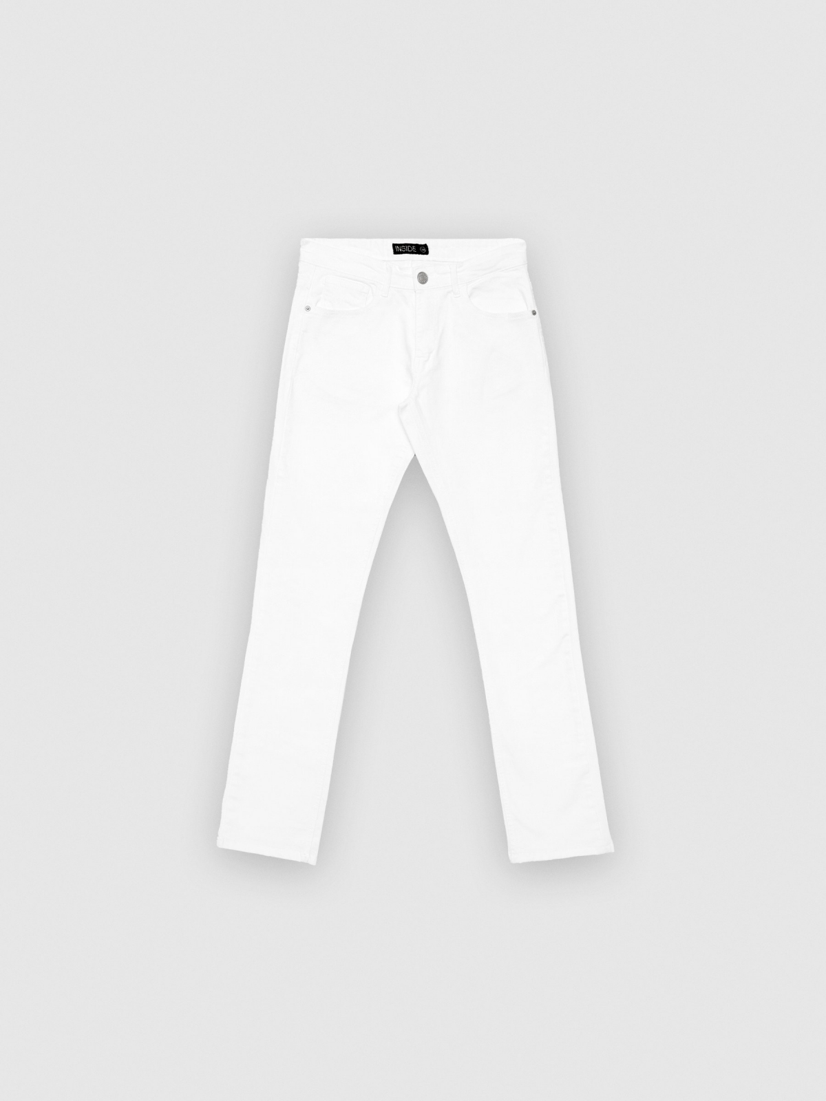 %Pto% Jeans color liso blanco vista frontal