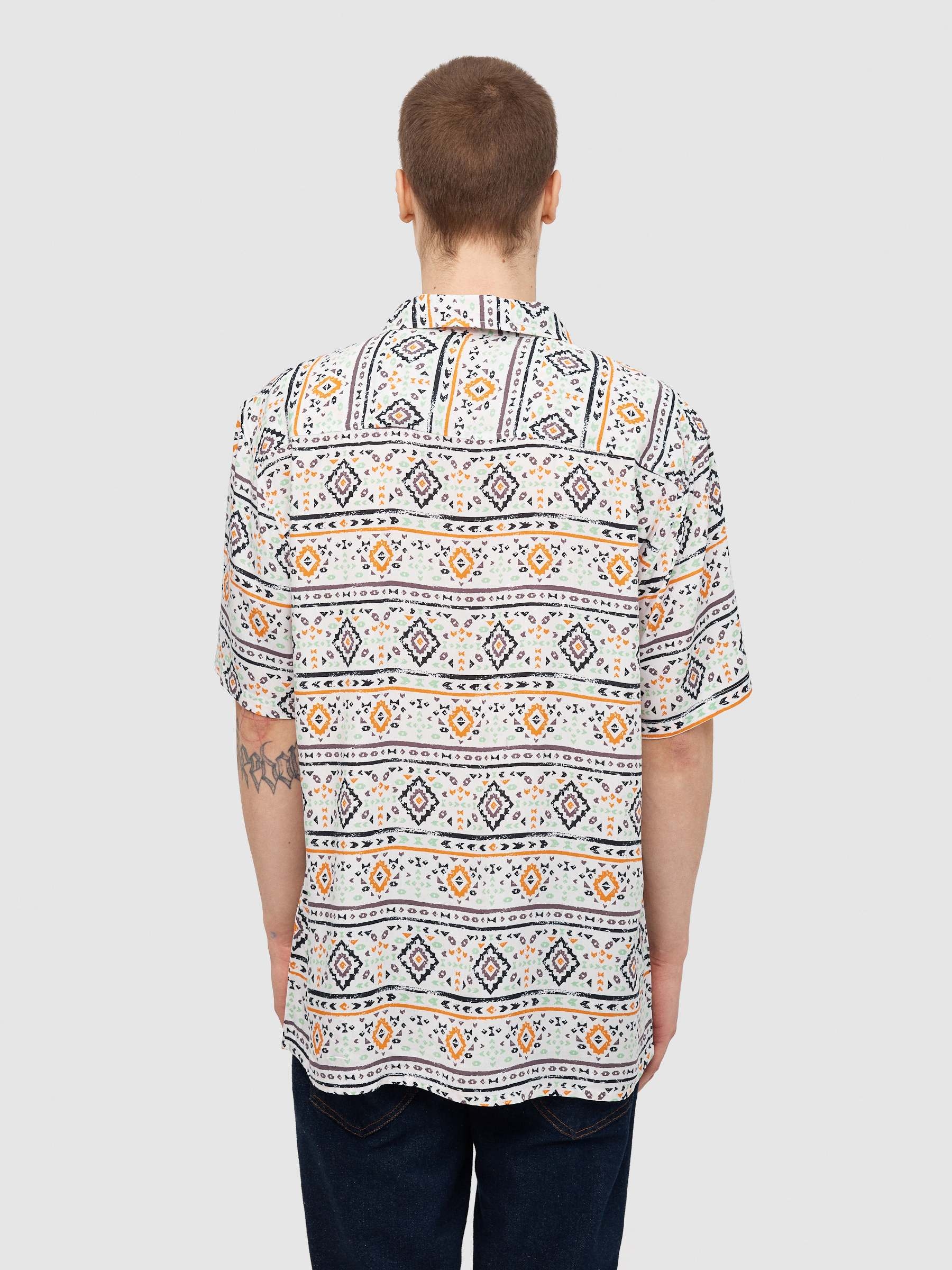 Ethnic shirt white middle front view