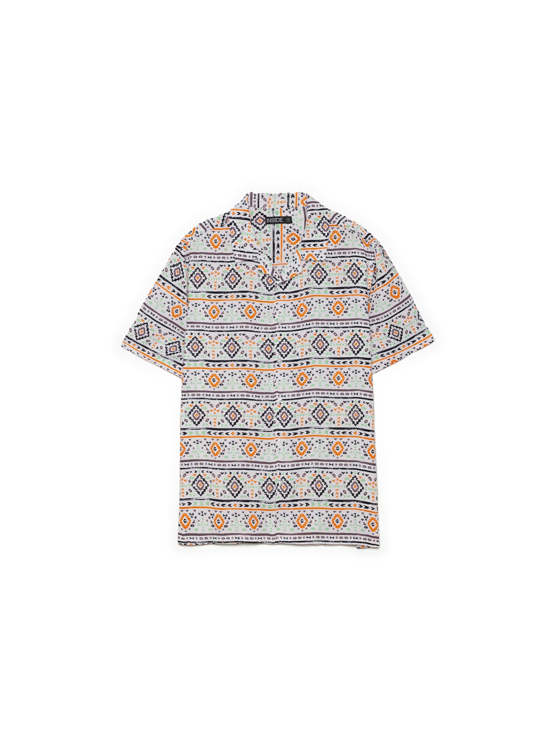 Ethnic shirt white middle front view