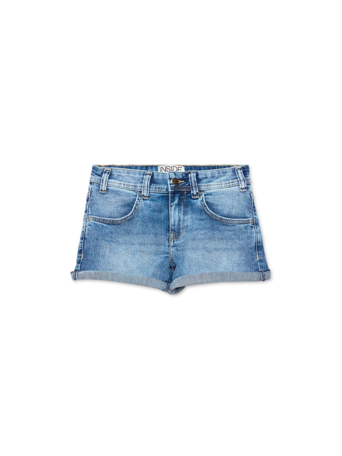 %Pto% Shorts jeans azul lavado rasgados azul vista frontal