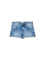 %Pto% Shorts jeans azul lavado rasgados azul vista frontal