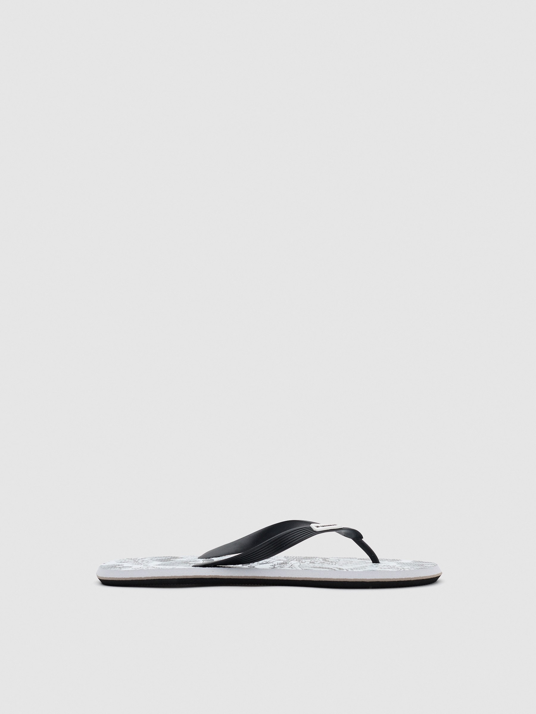 Skeleton flip flop black