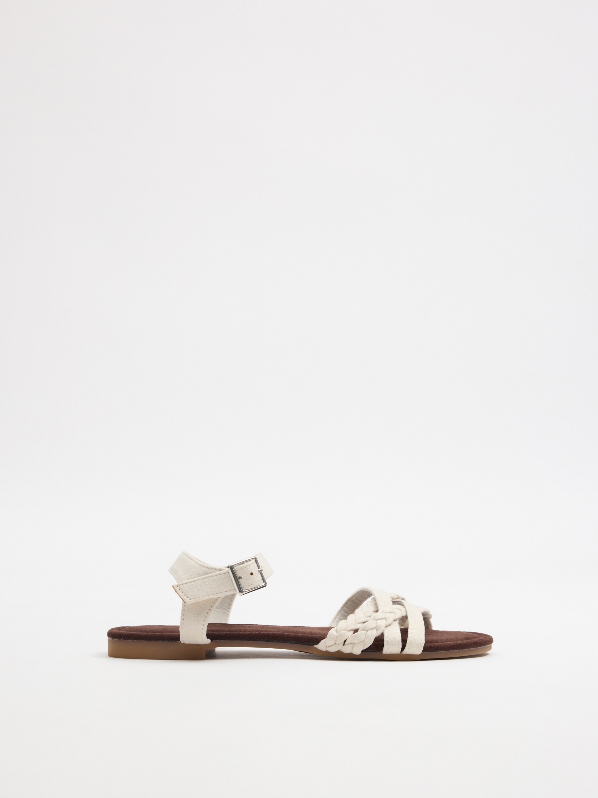 Off-white braided strap sandal white