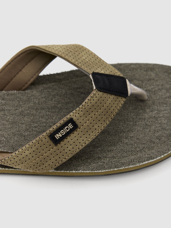 Dot sandal powdered green detail view