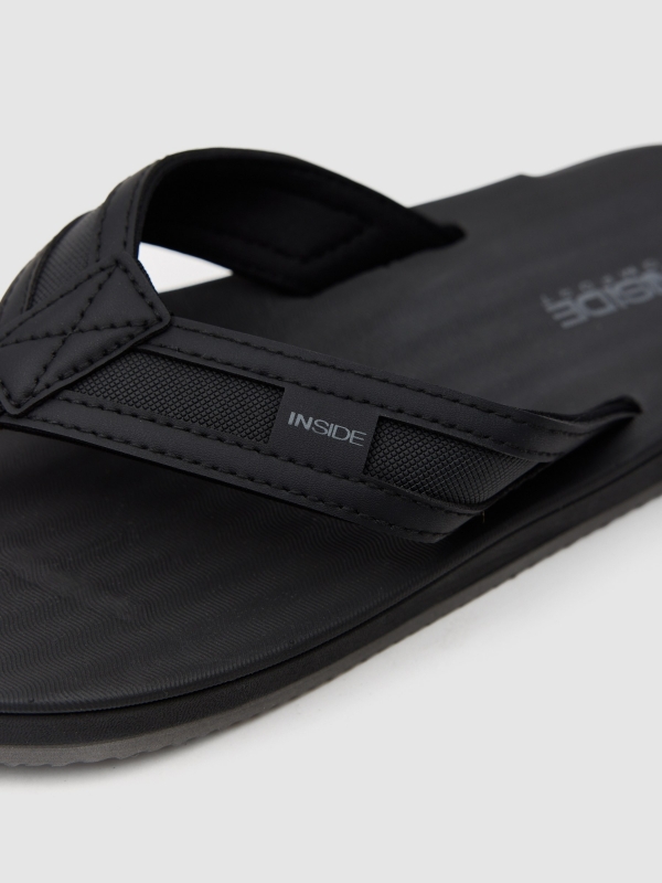 Basic sport sandal black detail view
