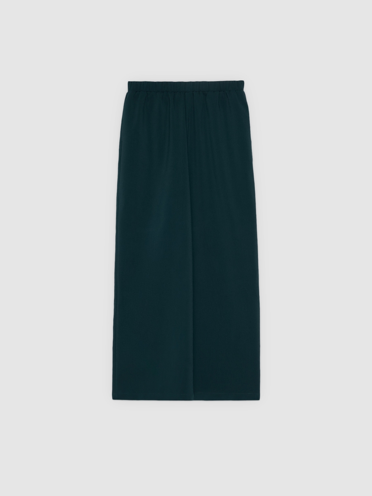 %Pto% Fluid wide leg pants dark green front view