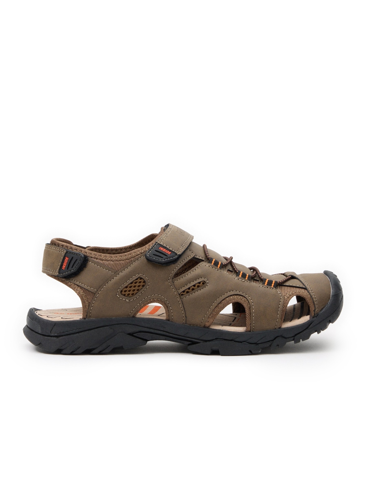 Sport crab sandal velcro earth brown