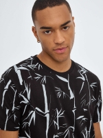 %Pto% Camiseta de estampado de bambú negro