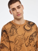 %Pto% T-shirt japonesa marrom claro