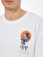 %Pto% Camiseta estampado japonés blanco