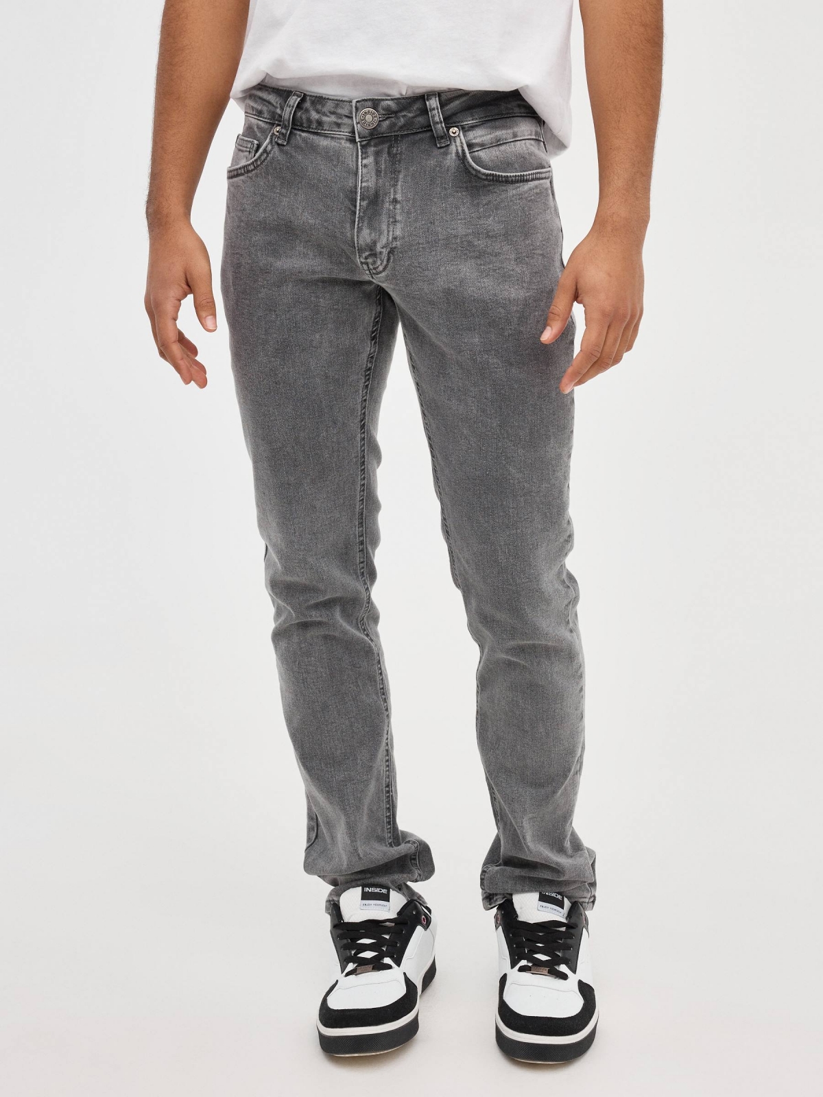 Jeans Regular grises gris oscuro