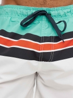 %Pto% Striped swimsuit with stamp green