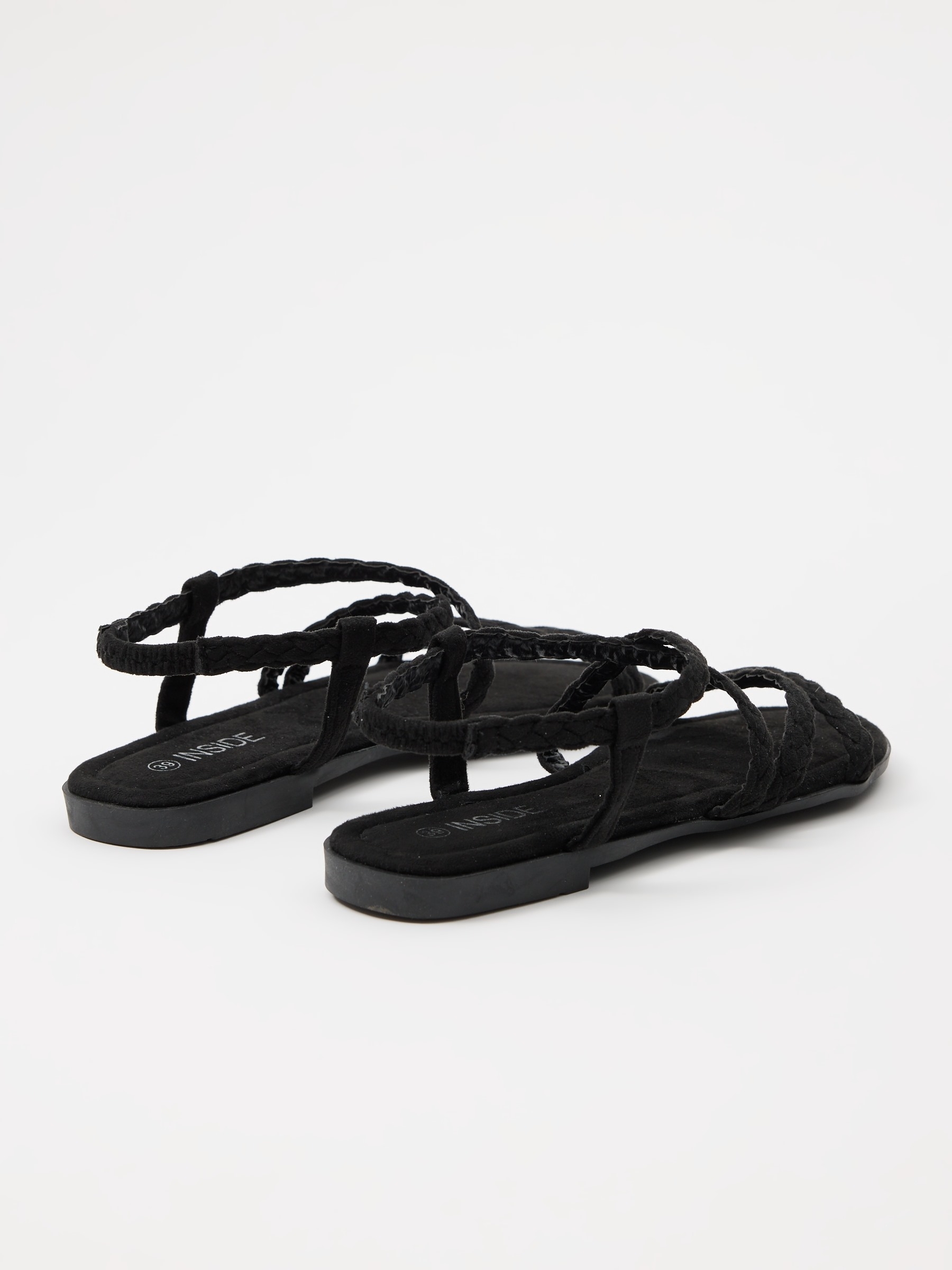 Braided straps sandal black