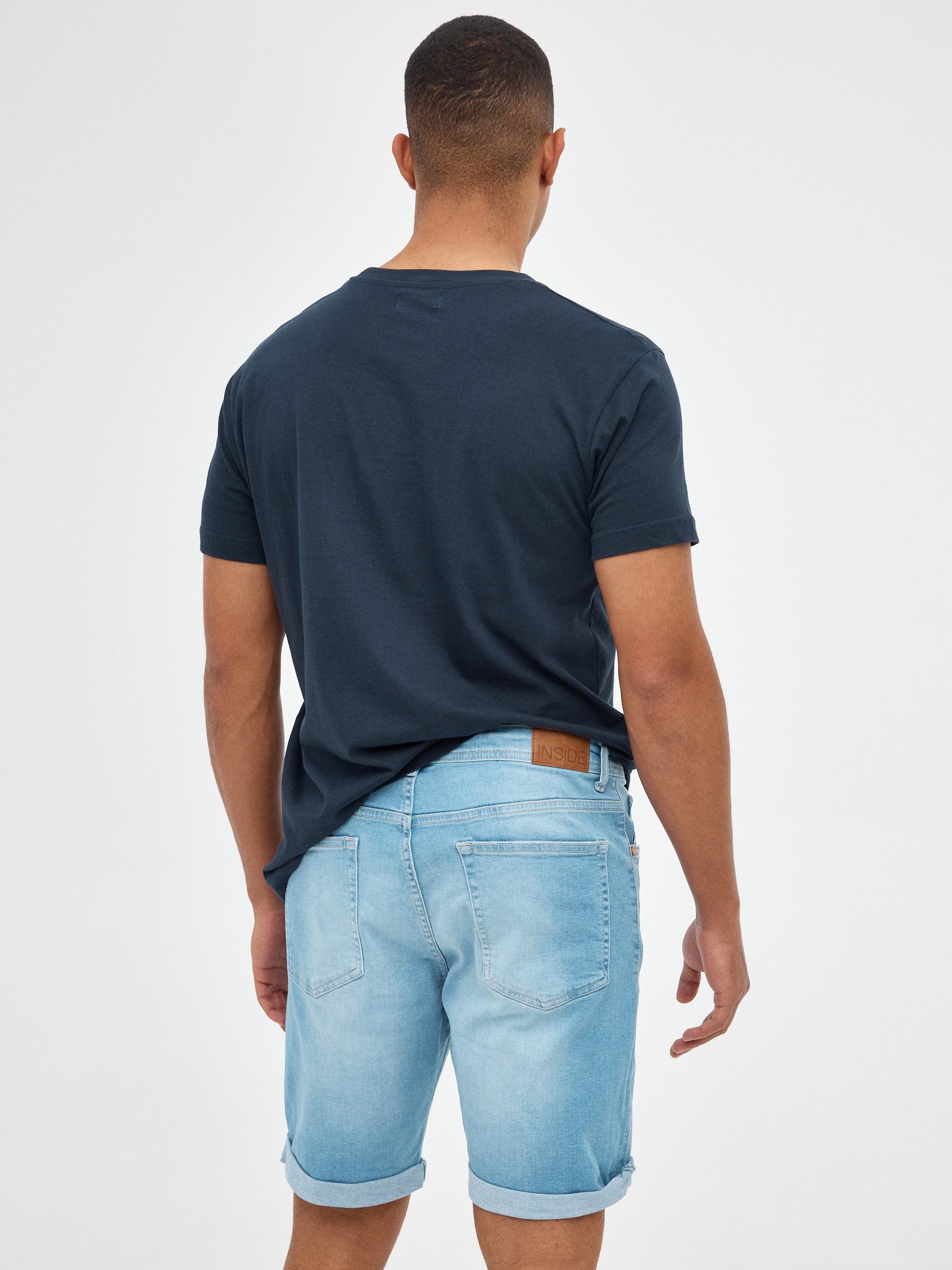 Bermudas Denim Slim azul vista media frontal