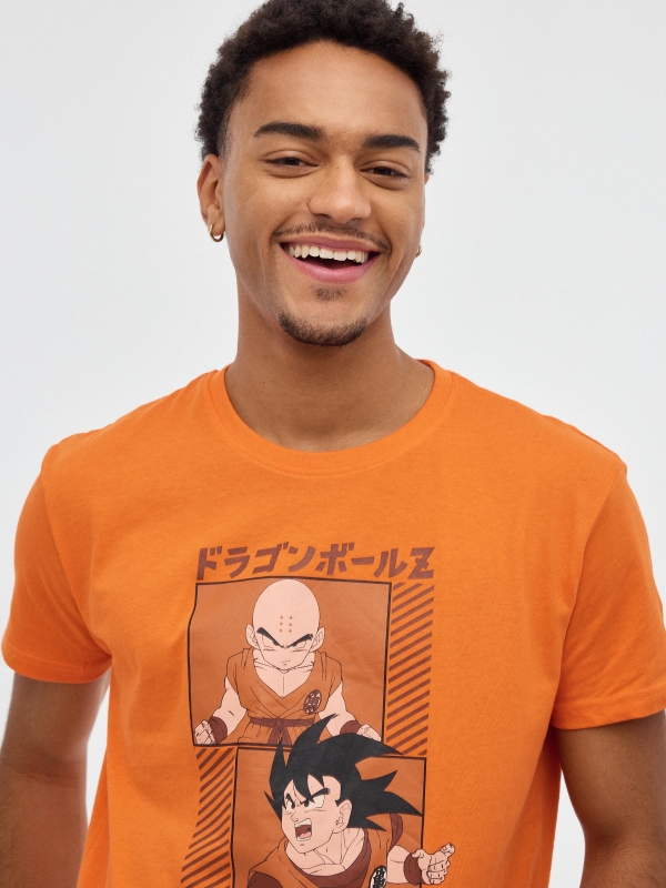 Dragon Ball orange T-shirt orange foreground