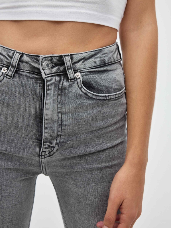 Grey skinny jeans medium grey detail view