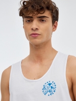 %Pto% Degraded tank top electric blue