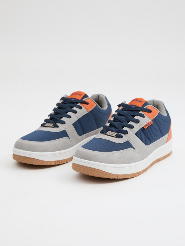 Combined casual sneaker navy