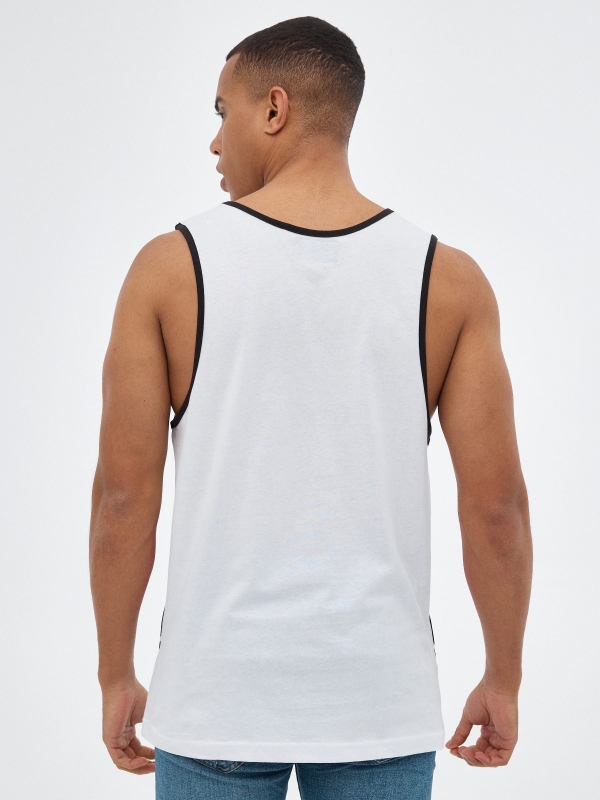 T-shirt da Costa Oeste branco vista meia traseira