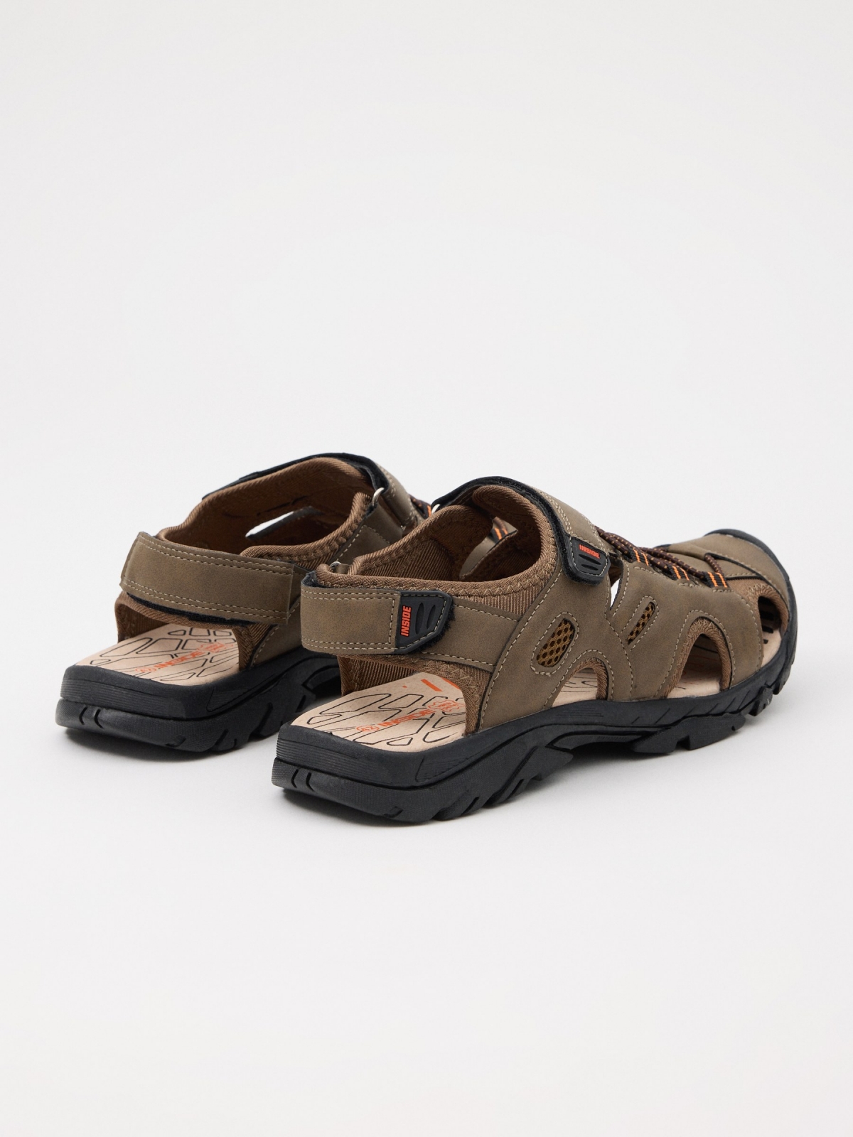 Sport crab sandal velcro earth brown