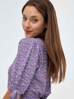 %Pto% Printed jumpsuit with slit lilac