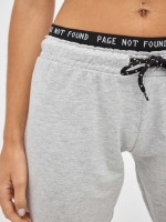 %Pto% Calções de bermudas de velo com cintura elástica cinza