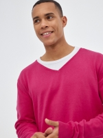 %Pto% Jersey azul de punto magenta