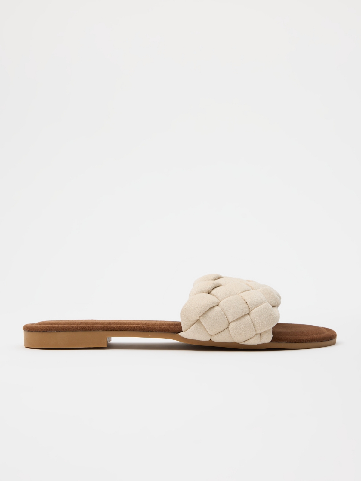Sandalia pala trenzada beige