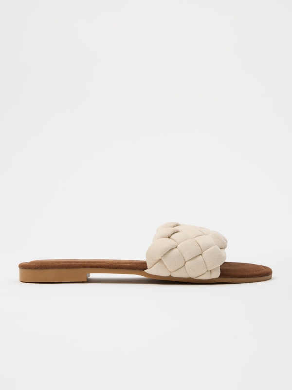 Sandalia pala trenzada beige
