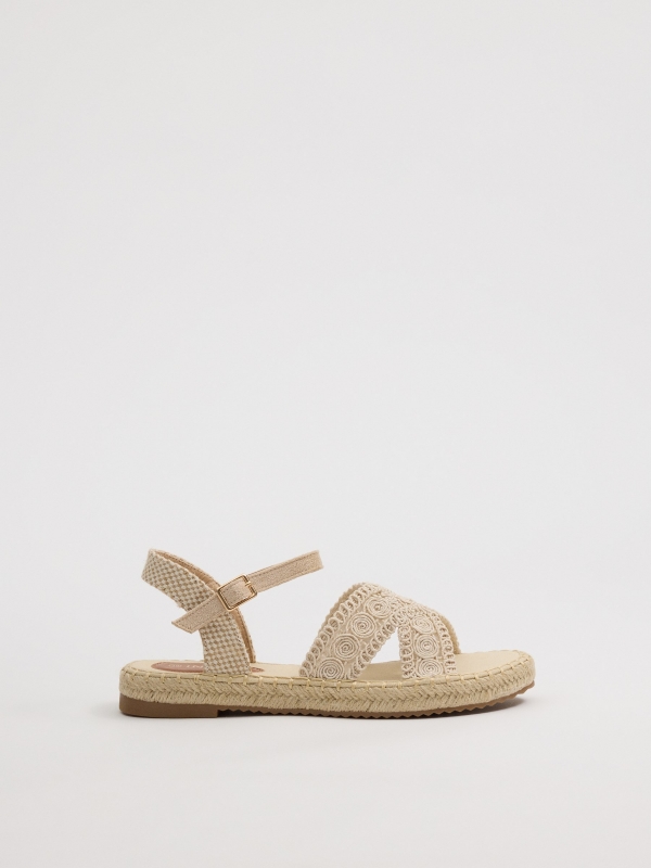 Sandalias yute tiras cruzadas