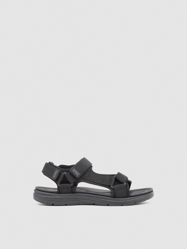 Black nylon sport sandal