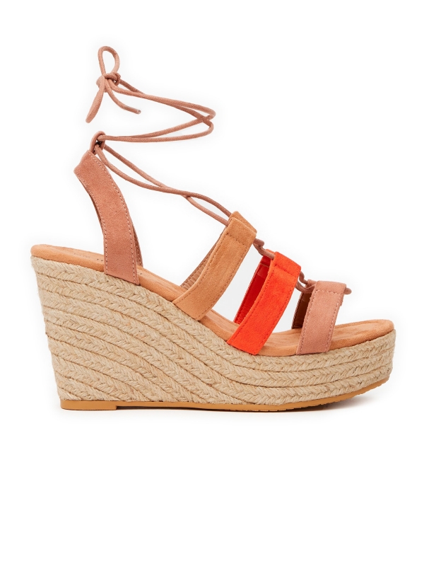 Wedges with multicolored strips multicolor