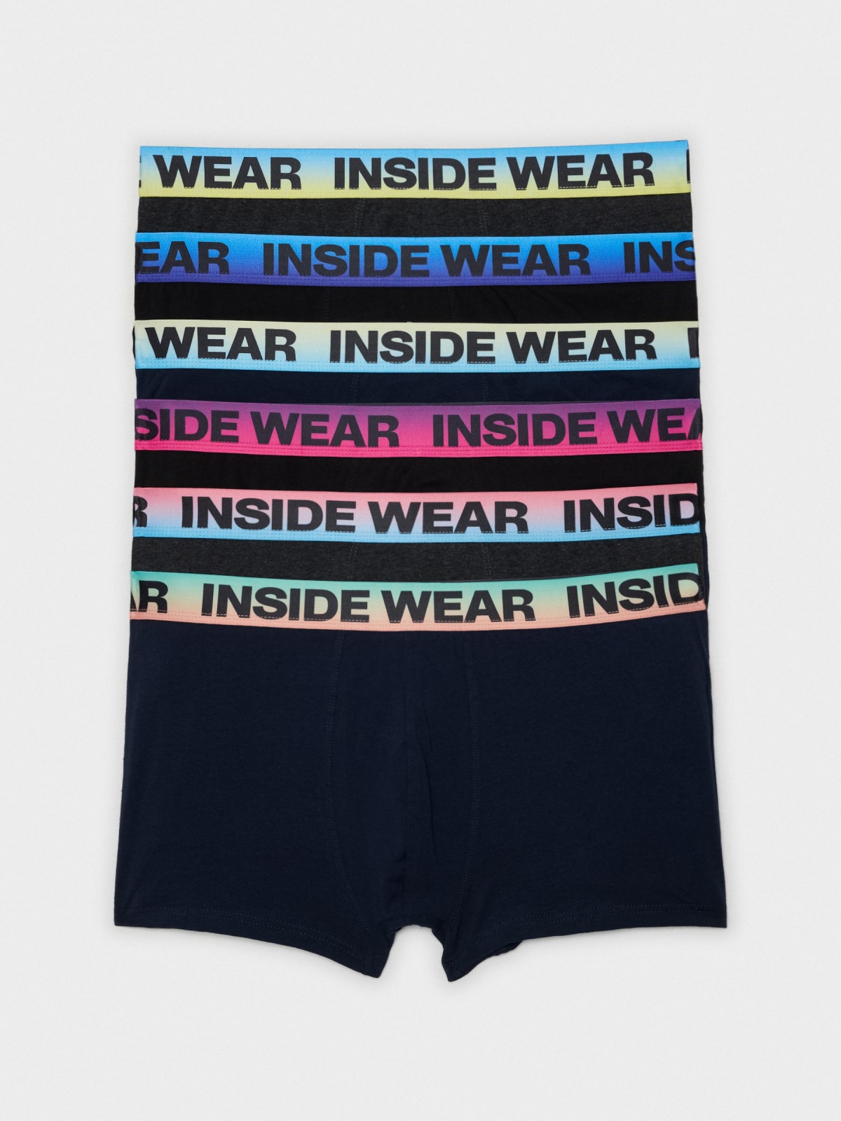 Cuecas de boxer 6 pcs pack vista frontal