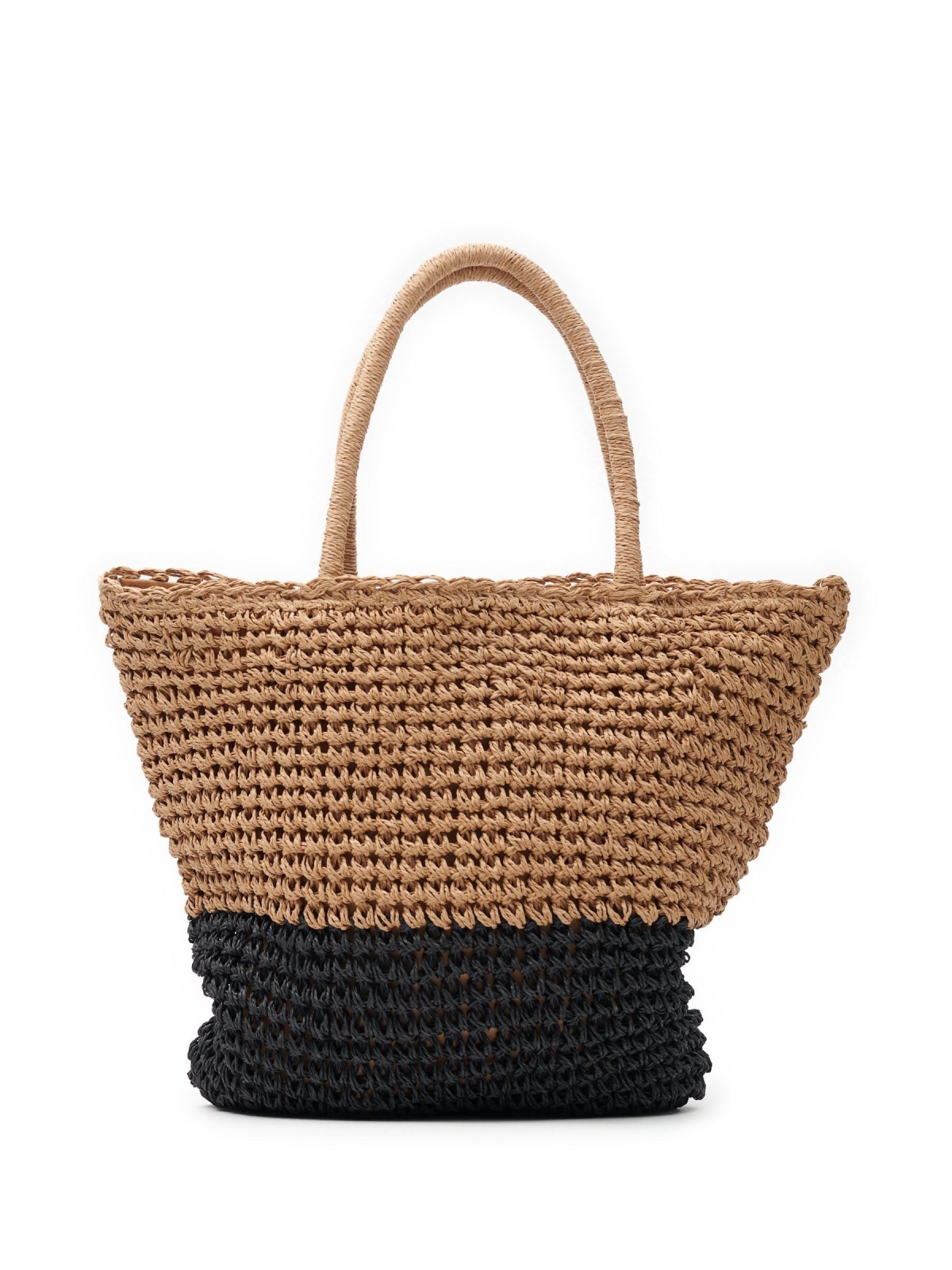 Fiber bag two colors camel