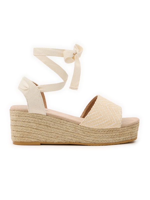 Jute wedge natural shovel off white